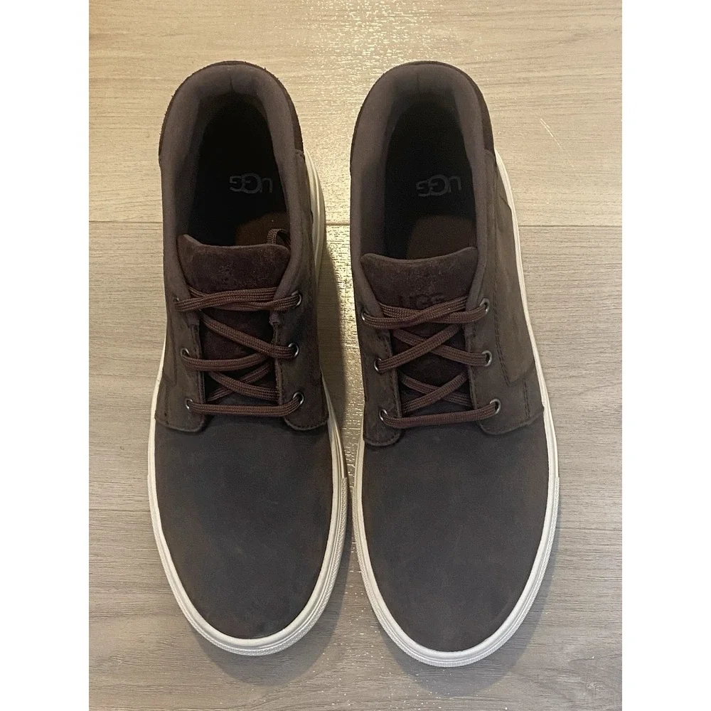UGG Baysider Chukka Waterproof Brown Leather Boots Men 10.5 - Read Description